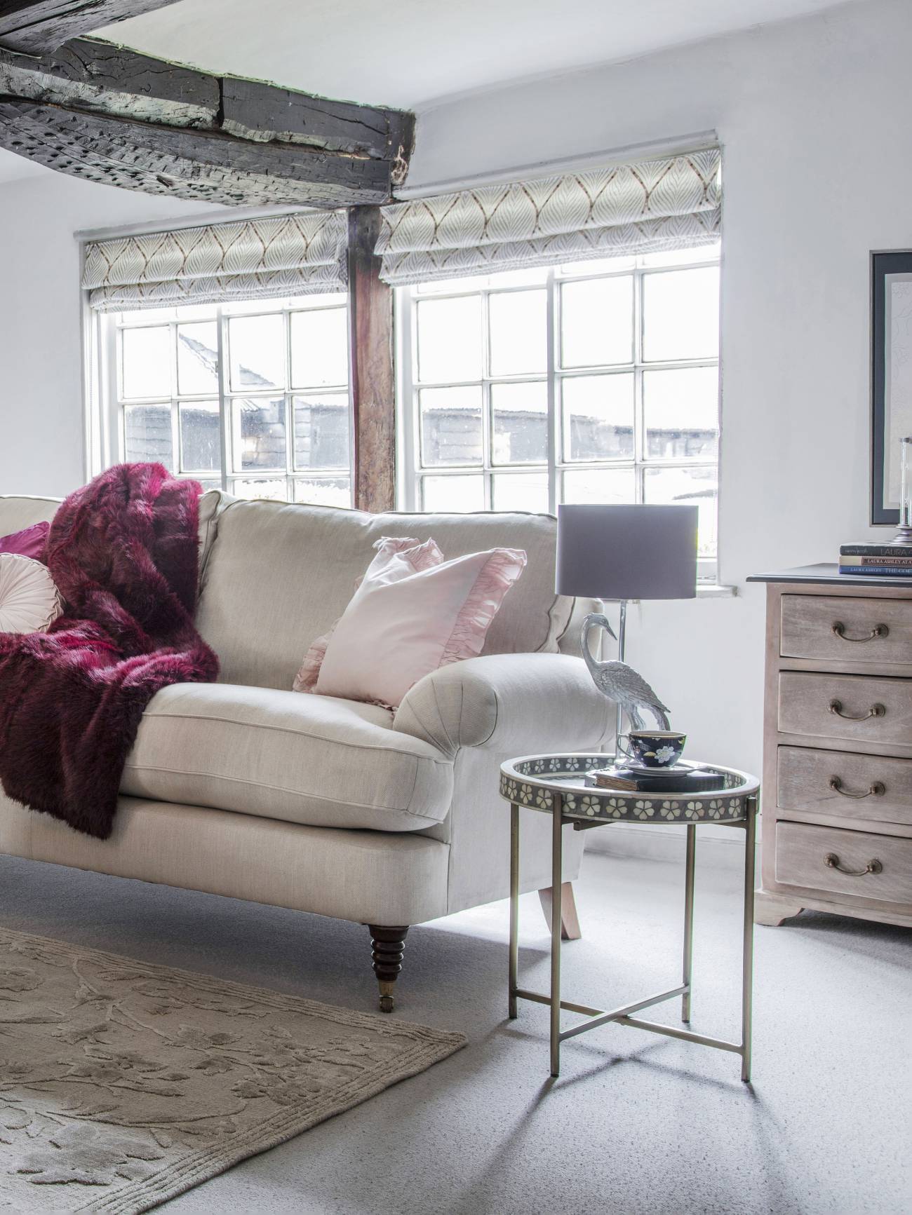 Laura Ashley Gold & Grey Epsley Side Table